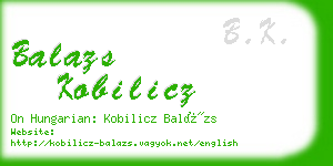 balazs kobilicz business card